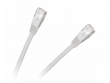 Internetový kábel 2,0m plug-to-plug CCA biely cat.6e