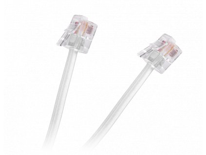 Telefónny kábel 4m 6P4C - 6P4C biely TEL0033F-4