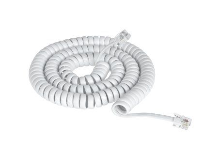 Telefónny kábel 4P4C – 4P4C 2,1 m biely L-TEL0032F-2-1