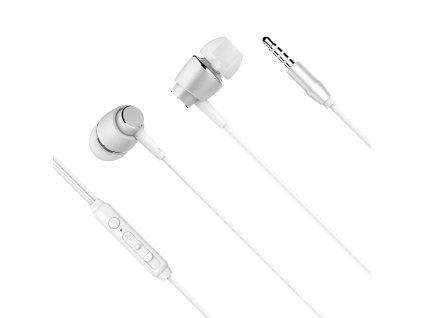 Slúchadlá do uší s mikrofónom Kruger&Matz B1 white