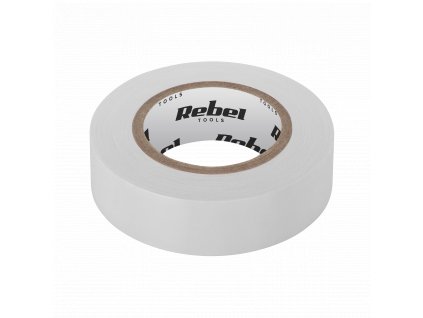 Izolačná páska REBEL (0,13 mm x 19 mm x 10 yd) biela