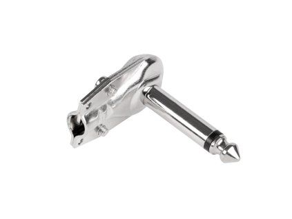 Jack konektor 6,3 mm mono uhlový kovový L-WTY0024