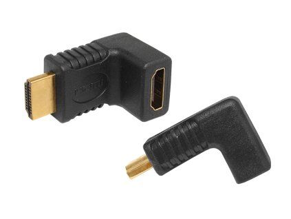 HDMI uhlový adaptér samec–samica 90° L-ZLA0666LX