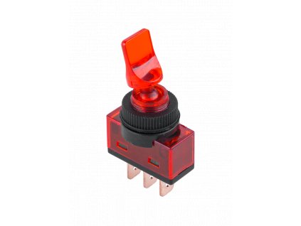 Páčkový prepínač ASW-14D 3pin červený PRK0016B