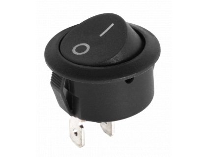 Kolískový vypínač 250V AC R5 6A čierny