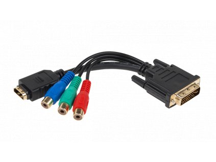 Redukcia DVI (24+5) - HDMI + 3 zásuvky RCA