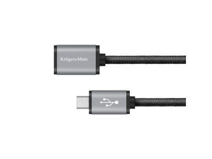 OTG kábel micro USB na USB samicu 20 cm L-KM0333