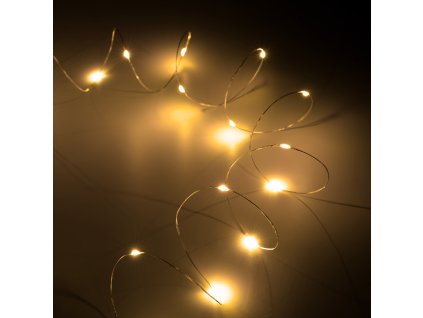 LED vianočné osvetlenie - 50 mini teplá biela