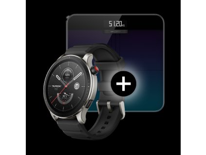 Smartwatch Amazfit GTR 4 Black + Váha Smart Scale
