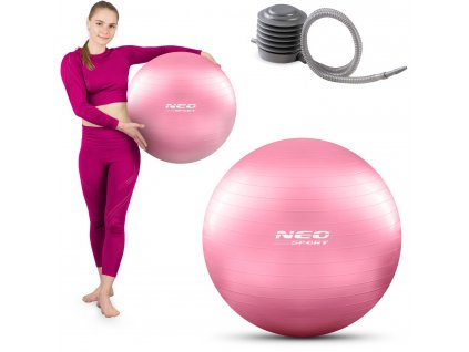 Fit lopta 55 cm NS-950 ružová + pumpa
