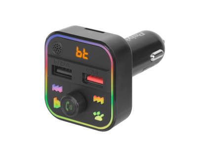 Bluetooth FM transmitter do auta s handsfree a 2x USB L-URZ0479