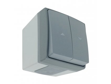 Žalúziový vypínač AQUATIC PRO IP55 sivý/grafitový 10ks