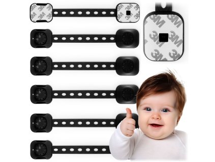 Zábrana na skrinky 798202 6ks, čierne