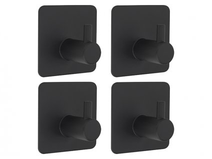 Samolepiaci držiak na uteráky 4ks čierne 69-018-