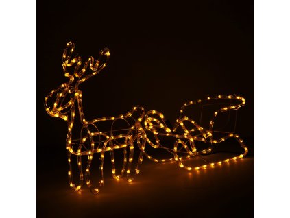 20019 cl1226 renifer swietlny z saniami 192 led M0