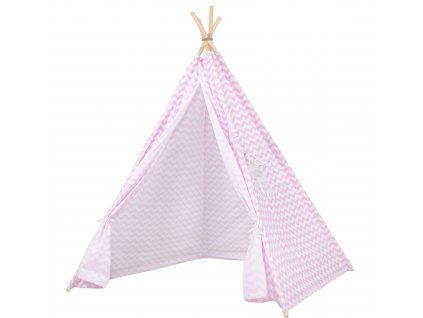 Detský stan tipi ružový 120 × 100 × 180 cm S-TIP19
