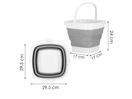 76090 ha5099 skladany pojemnik do przechowywania 293x242x17 cm 10l M0