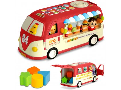 Interaktívna hračka Autobus RK-741 červený