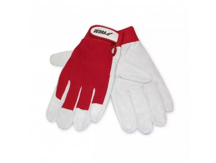 Pracovné rukavice, bravčová lícová koža, veľkosť 10, červené BH1010R10R