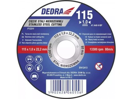 115,1,5x22,2 - rezný kotúč na nerez F13312