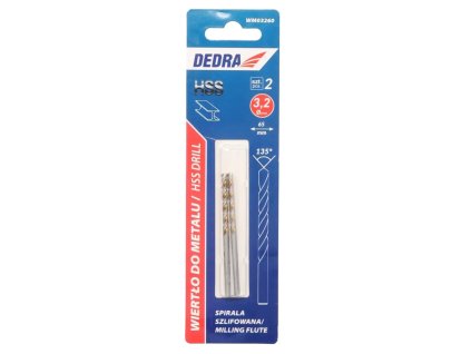 Vrták do kovu 2 ks, HSS, DIN338, 2,5x57mm WM02557