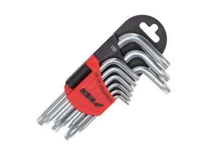 Sada krátkych TORX kľúčov 9 ks CrV DED-06F220
