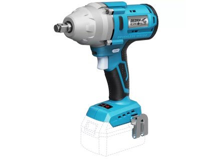 AKU rázový uťahovák 600 Nm, DEDRA SAS+ALL DED7157 bez kefiek, 1/2" rukoväť DED7157