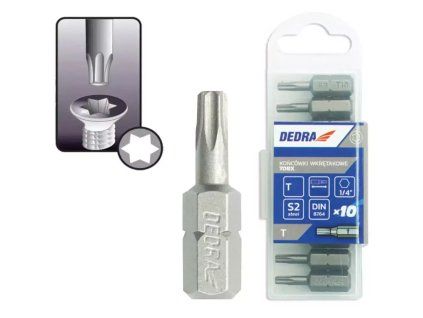 Torx bit T40 25 mm, oceľ S2, 10 ks DED-18A03T400-10