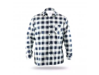 Flanelová košeľa tmavo modrá-biela, veľkosť S, 100% bavlna BH51F3-S