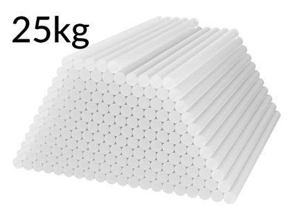 Tyčinky do tavnej pištole 7mm x 150mm priesvitné 25kg 3800ks