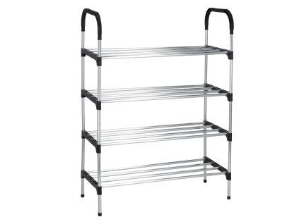 Kovový botník so 4 policami 60 cm S-HS0003