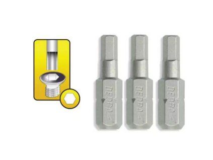 Skrutkové bity Hex DED-18A04H30-03