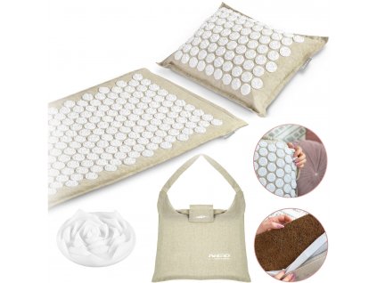 Akupresúrna podložka NS902- sivo-biela