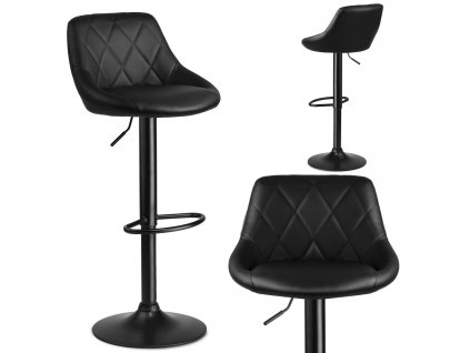 Barová stolička Nerra - 2 ks- čierna