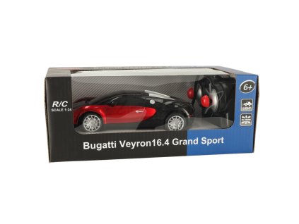 Samochod zdalnie sterowany na pilota RC zdalnie sterowany Bugatti Veyron licencja 1 24 czerwony 145634