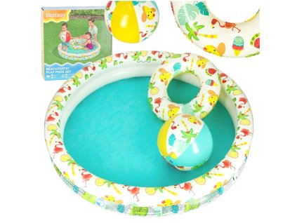 BESTWAY 51124 Brodiaci bazén s kruhovou guľou 122 cm