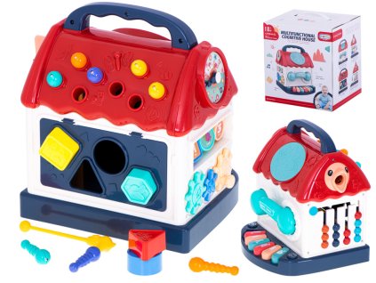 Interaktívny vzdelávací domček z kociek pre deti