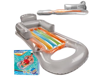 BESTWAY 43028 Nafukovacie kreslo s matracom sivé