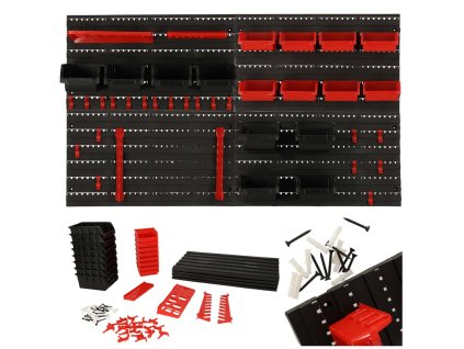 Dielenský nástenný organizér garážové police na náradie držiaky háčiky vešiaky kontajnery 48x21x1 cm