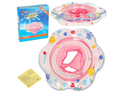 Nafukovacie koleso so sedadlom pre deti ružové