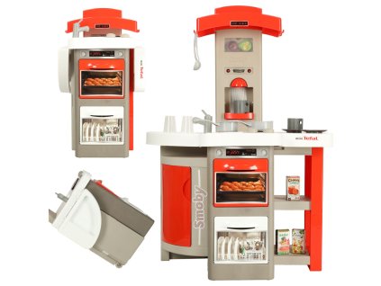 Detská plastová kuchynka červená so zvukom