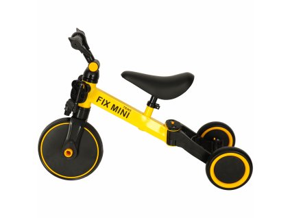 Trojkolka Fix Mini bežecká trojkolka 3v1 s pedálmi žltá