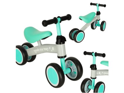Rowerek biegowy Trike Fix Tiny jezdzik chodzik 4 kola regulacja kierownicy mietowy 167039