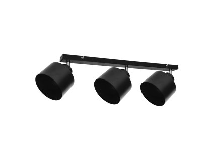 Čierne svietidlo na strop a stenu E27 3x60W
