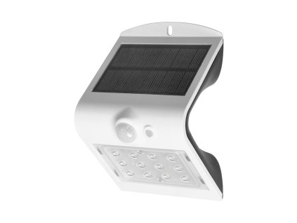Biela LED solárna záhradná lampa s pohybovým senzorom
