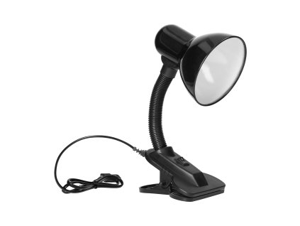 Čierna stolná lampa s klipom 40W E27 oceľ plast