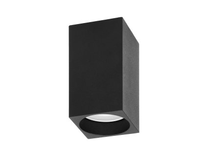 Štvorcové čierne stropné LED svietidlo GU10 50W