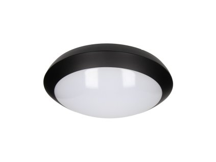 Čierne LED stropné svietidlo kruhové 24W