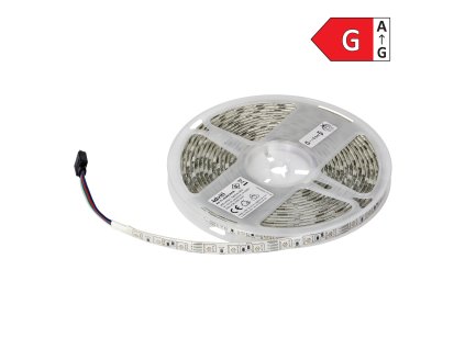 RGB LED pásik 5m, 12V, IP63, 14,4W/m