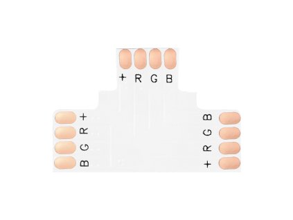 RGB LED konektor T-typ 10mm pre pásiky